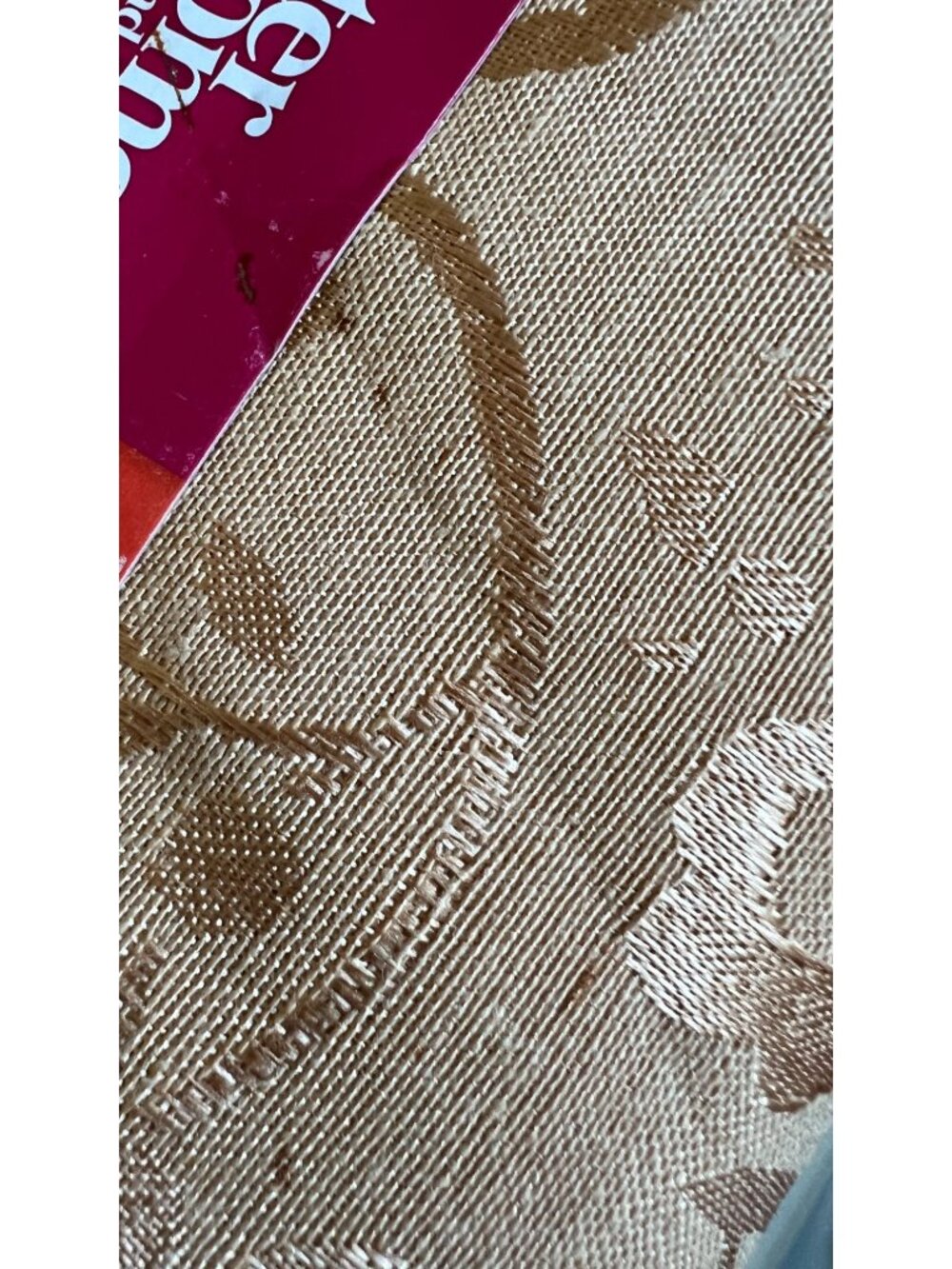 Better Homes & Gardens Paisley Jacquard Tablecloth 60" X 102" Oblong Tan Almond - Picture 3 of 3